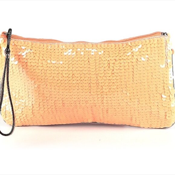 Loft Ann Taylor Orange & Tan Wristlet - Picture 2 of 5